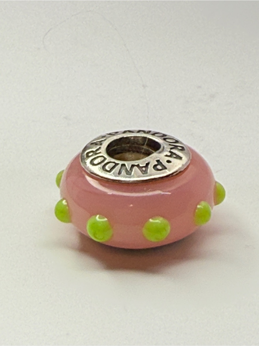 Pandora Seeing Spots Pink & Lime Green Murano Charm 790625